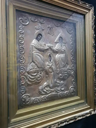 Icoană religioasă reprezentând Încoronarea Maicii Domnului 4