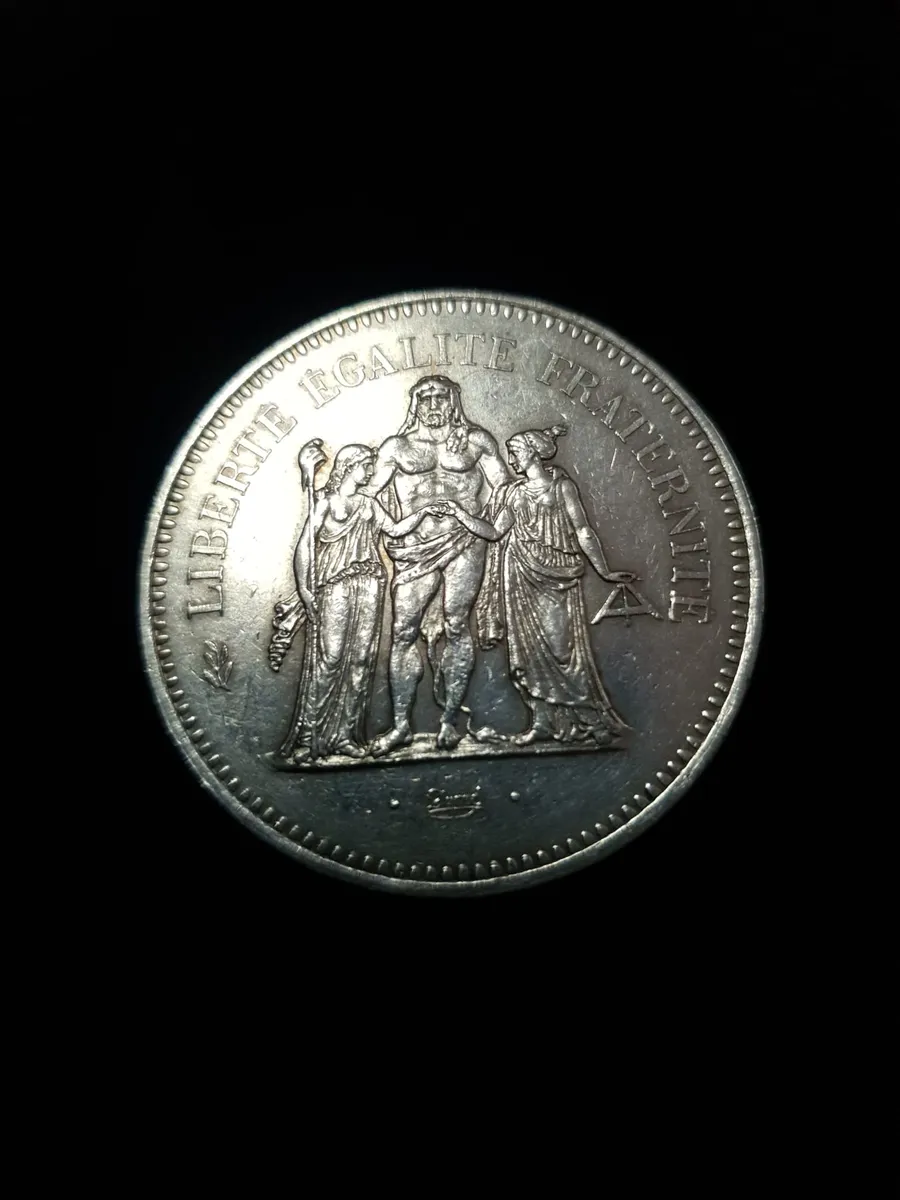 Monedă franceză de 50 Francs „Hercule