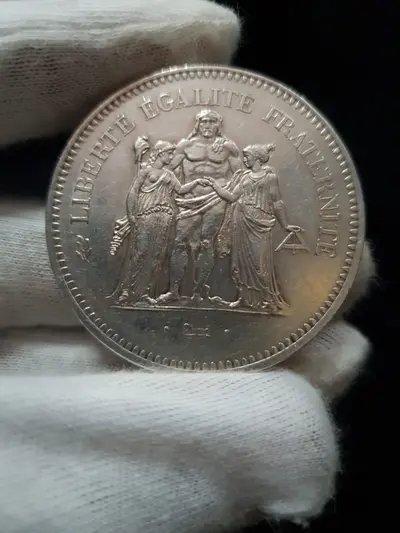 Monedă franceză de 50 Francs „Hercule 4