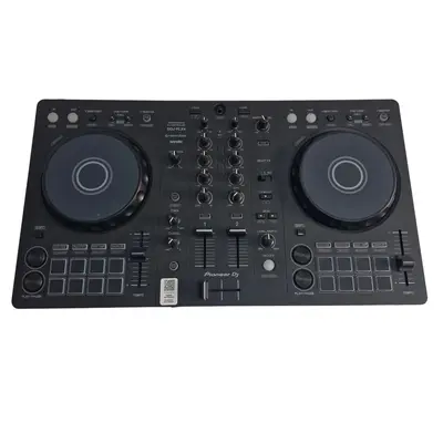 Controler DJ, Pioneer Dj, DDJ-FLX4 cu 2 canale, USB, Negru