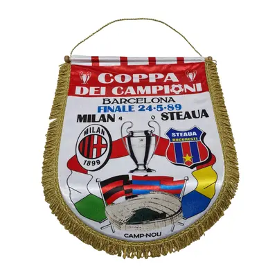 Fanion fotbal MILAN vs STEAUA 1989