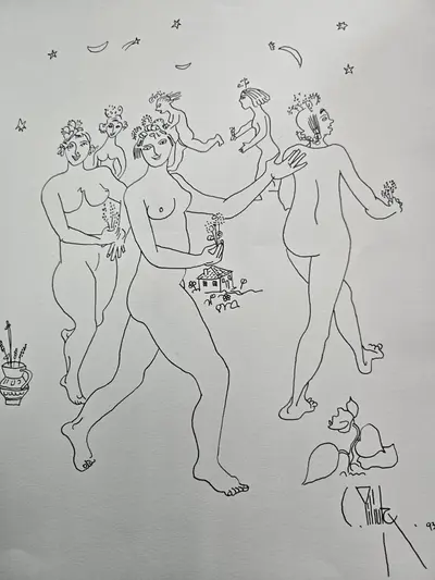 Pictura carbune C.PILIUTA