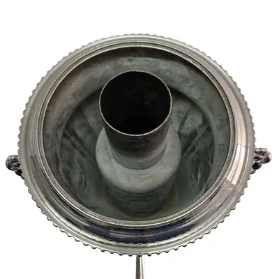 Samovar Rusesc argintat, model clasic, piesă de colecție – fabricat în 1865 4