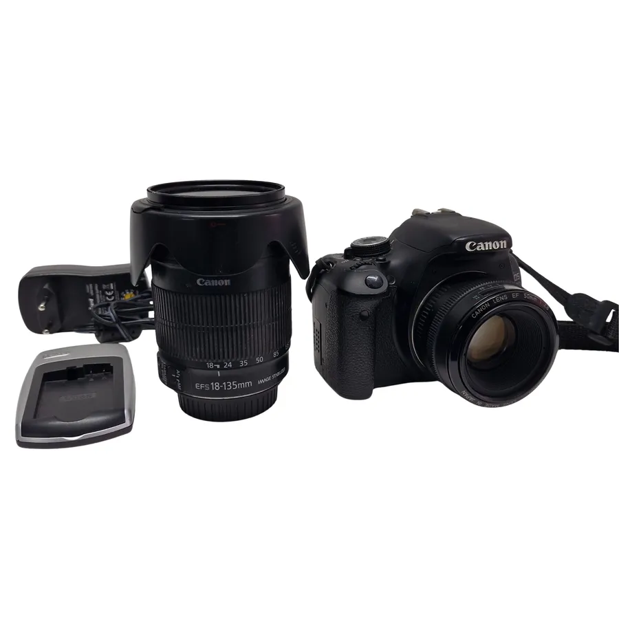 Aparat foto DSLR Canon EOS 600D, obiectiv 50mm AF