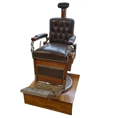 Scaun frizerie vintage Koken “Congress One-Lever”