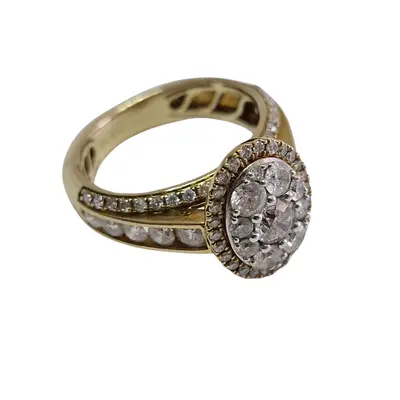 Inel elegant din aur galben 10K cu diamante naturale 1ct, Fred Meyer Jewelers (SUA) 4