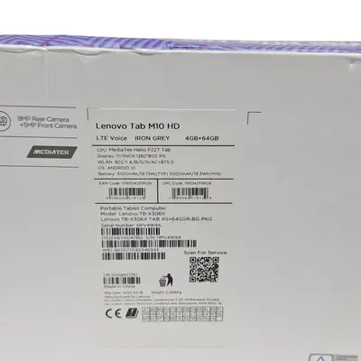 Tableta Lenovo Tab M10 HD, 4G, 4GB, 64GB LTE 4