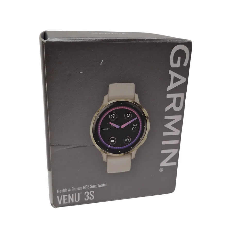 Smartwatch Garmin Venu 3S, curea silicon, Ivory/Soft Gold NOU