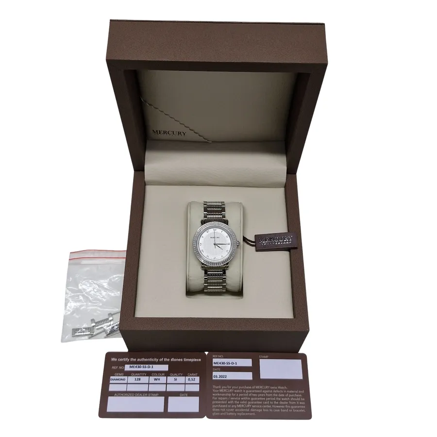 Ceas MERCURY ME430-SS-D-1, diamante 0.52ct