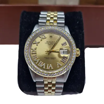 Ceas Rolex Datejust 36mm, aur 18k, otel  si diamante