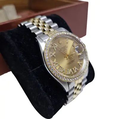 Ceas Rolex Datejust 36mm, aur 18k, otel  si diamante 3