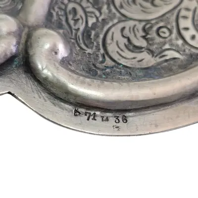 Farfurie decorativă din argint 505g 4