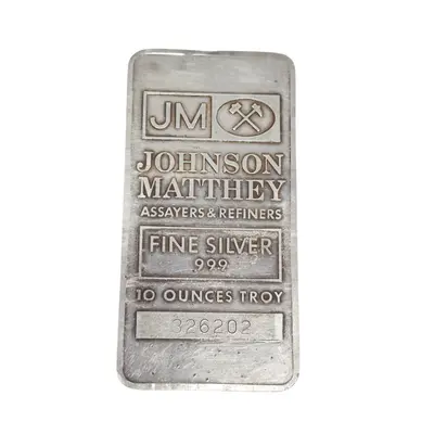 Lingou Argint Johnson Matthey 10 oz (311 g) – Fine Silver .999