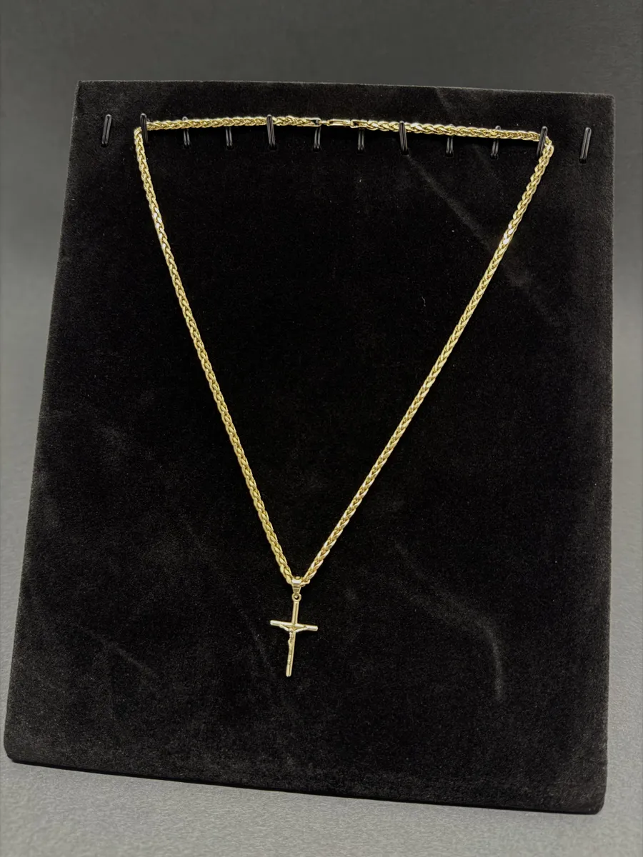 Lant de aur 14 k+ Cruciulita de aur 14k