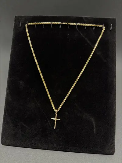 Lant de aur 14 k+ Cruciulita de aur 14k