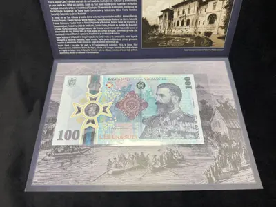 Bancnotă aniversară 100 lei Carol I de colectie 4