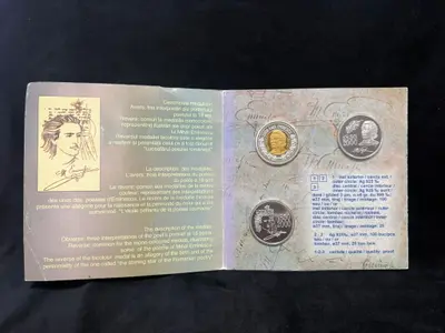 Set aniversar 3 medalii Mihai Eminescu