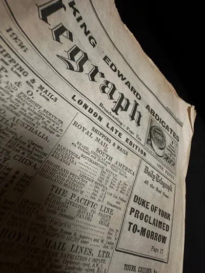 Ziar britanic The Daily Telegraph din data de vineri, 11 decembrie 1936 3
