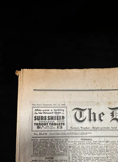 Ziar britanic The Daily Telegraph din data de vineri, 11 decembrie 1936 4