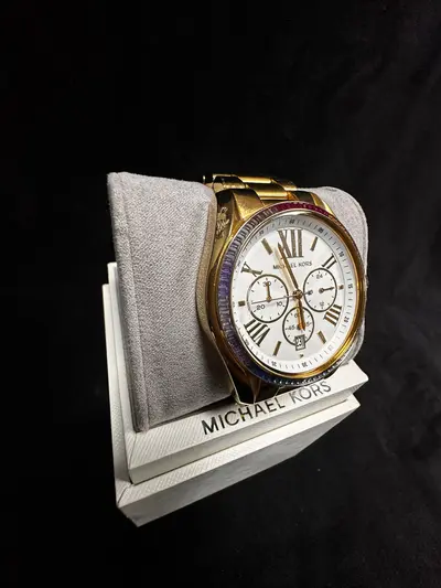 Ceas Michael Kors Bradshaw Rainbow Pavé Gold-Tone (cod MK6583) 2