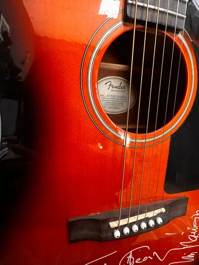 Chitara acustică Fender semnata de Tudor Gheorghe si Mircea Baniciu 2