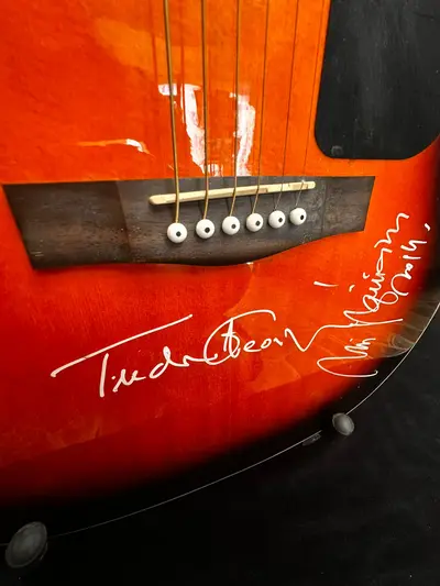 Chitara acustică Fender semnata de Tudor Gheorghe si Mircea Baniciu 3