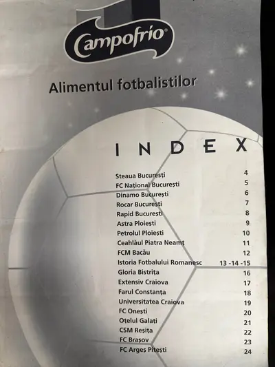 Album de colectie Campofrio România Fotbal 2000 – Divizia A 2