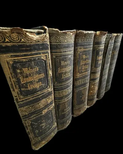 Set 6 volume cărți vechi „Meyers Konversations-Lexikon” 2