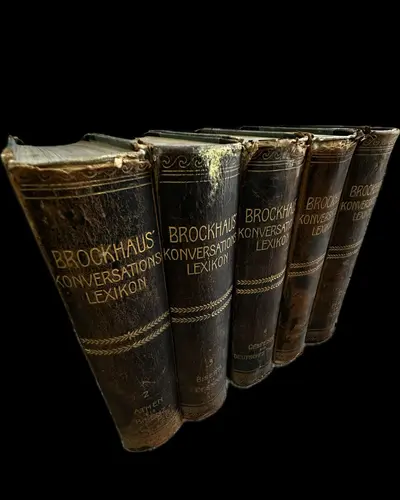 Set 5 volume enciclopedii vechi „Brockhaus Konversations-Lexikon” 2