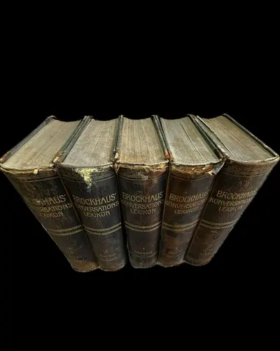 Set 5 volume enciclopedii vechi „Brockhaus Konversations-Lexikon” 3