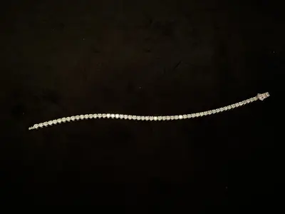 Brățară tenis din aur alb 14K cu diamante naturale 5.66 ct 2