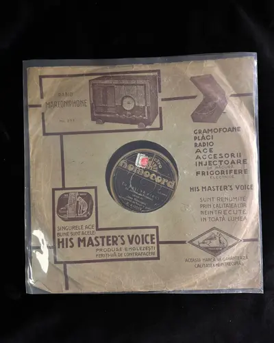 Disc gramofon vintage Jean Moscopol – His Master’s Voice (Interbelic) 2