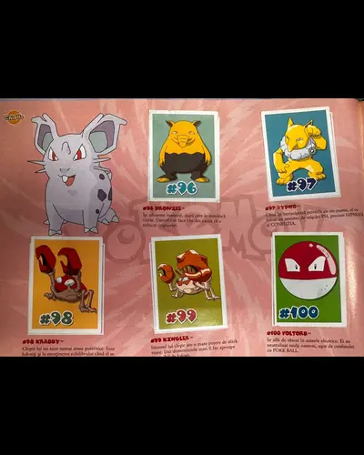 Album abțibilduri Pokémon „Colecția mea” – ediție veche Chipita, vintage 5