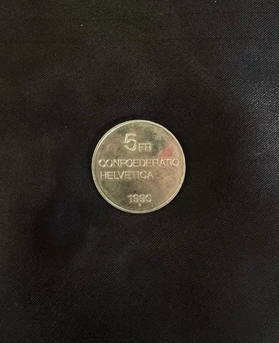 Monedă Comemorativă 5 Franci Elveția 1990 - Gottfried Keller 2