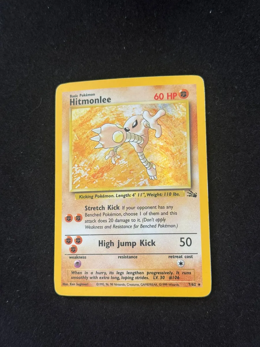 Carte Pokémon Hitmonlee Holo - Set Fossil (1999)