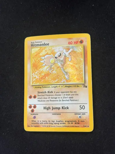 Carte Pokémon Hitmonlee Holo - Set Fossil (1999)