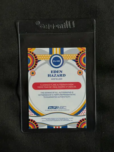 Card Topps Real Madrid 2024/25 Eden Hazard Flamenco Flare Auto /250 – Autograf Certificat 2