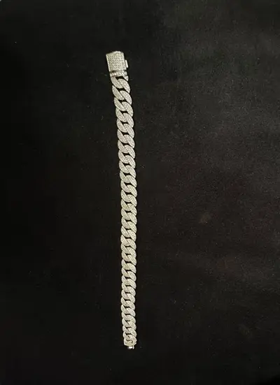 Brățară Cuban Link Iced Out - Argint 925 - 34.10g - Pietre Claritate VVS