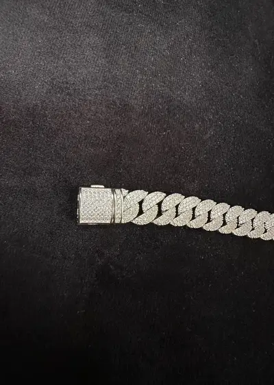 Brățară Cuban Link Iced Out - Argint 925 - 34.10g - Pietre Claritate VVS 2