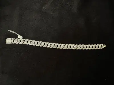 Brățară Cuban Link Iced Out - Argint 925 - 31.05g - Pietre Claritate VVS