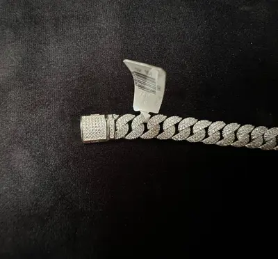 Brățară Cuban Link Iced Out - Argint 925 - 31.05g - Pietre Claritate VVS 2